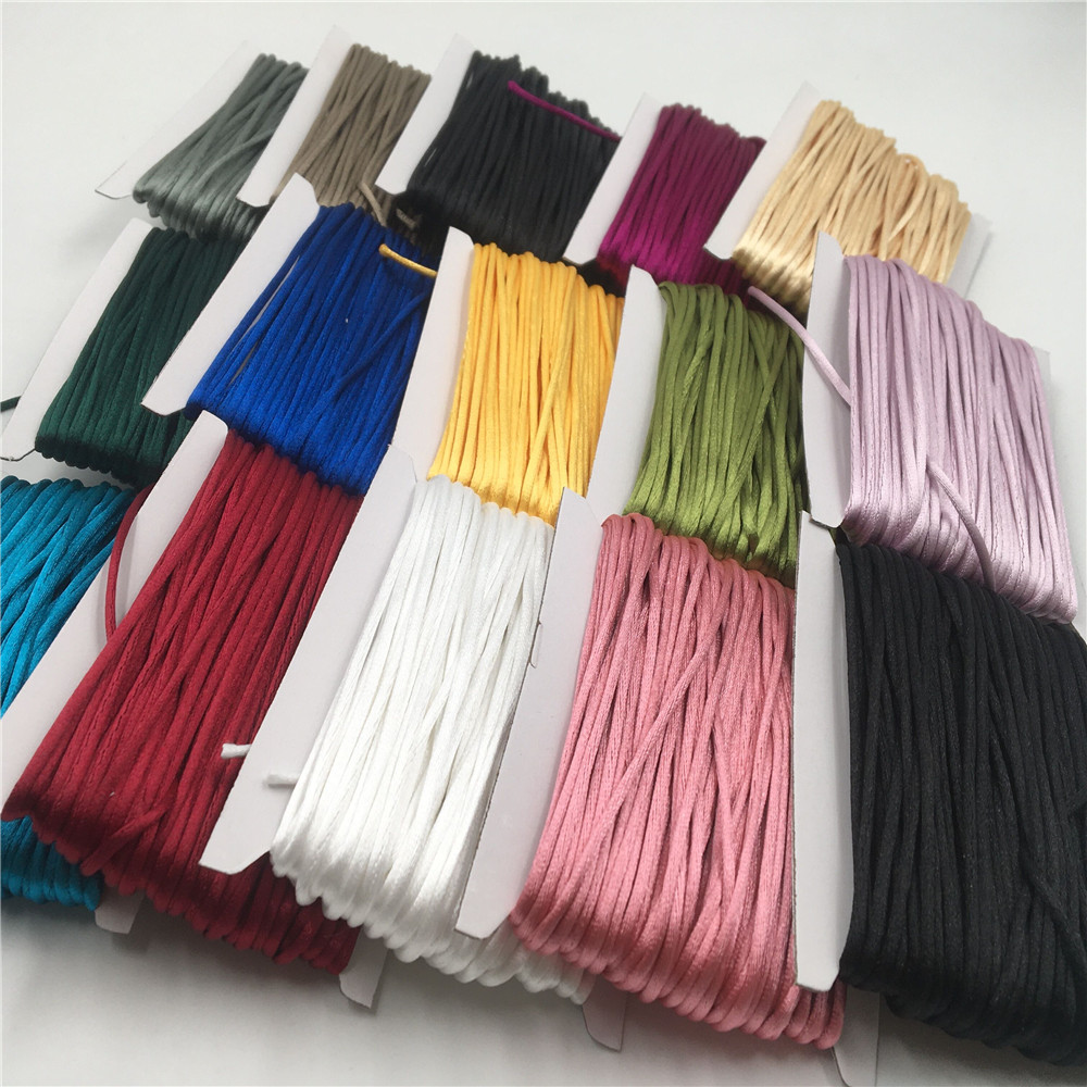 Knotting Cord Silk - 2mm Braided Macrame Silk Macrame Cord
