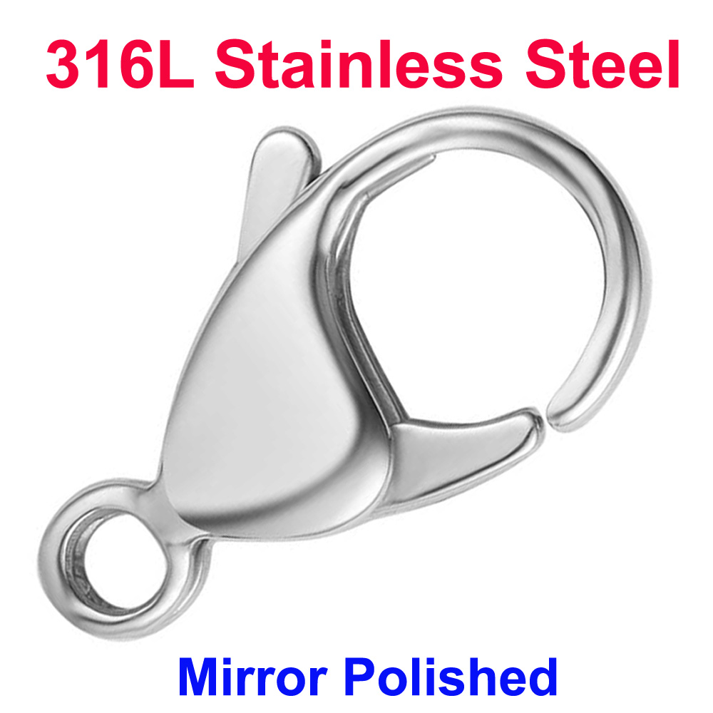 Jewelry Making Metal - 20/30/40 316L Stainless Steel Lobster Clasps