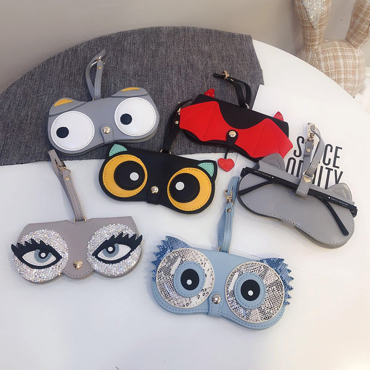 Jewelry Making Glasses - ins cartoon cute glasses case portable