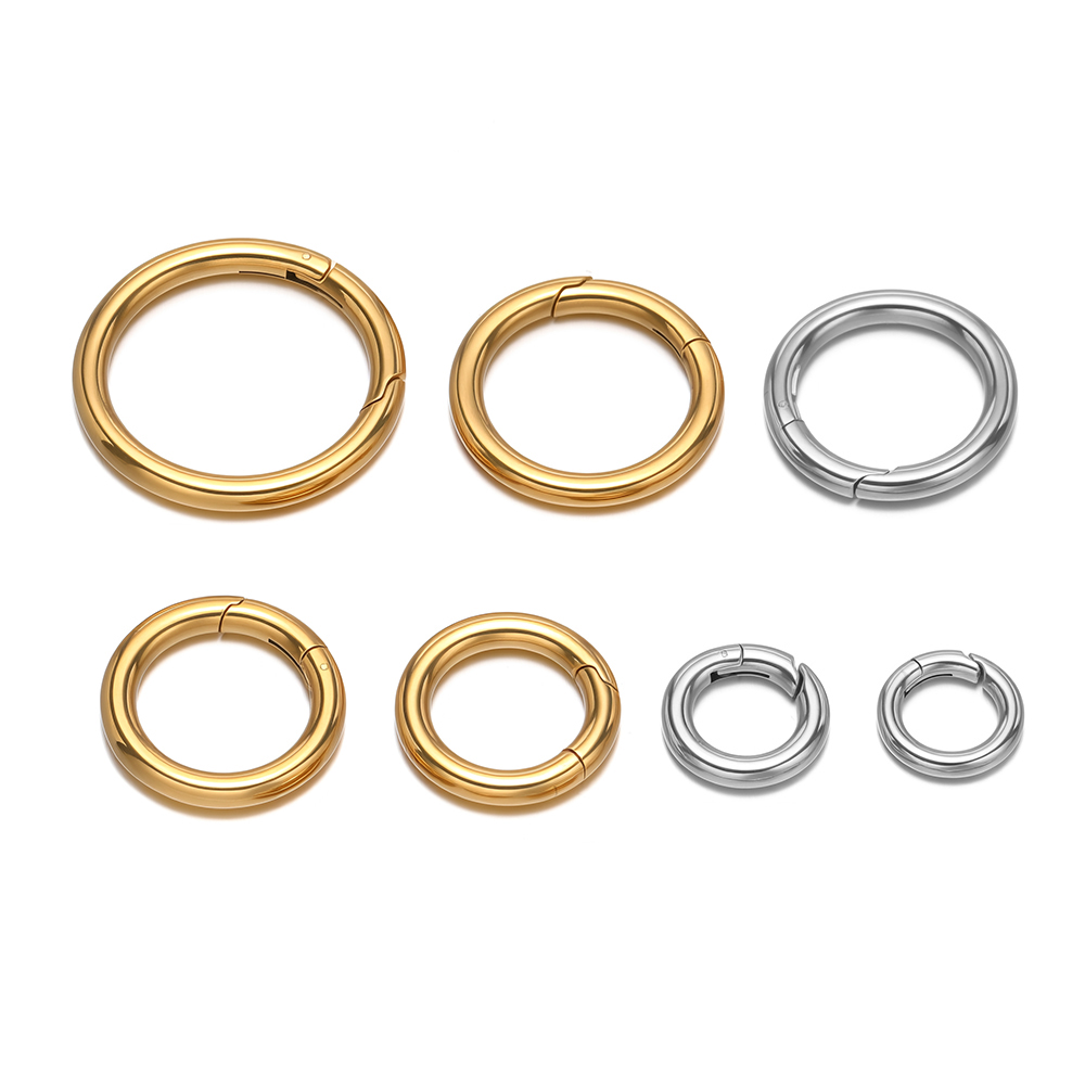 Jewelry Making Metal - 2Pcs/Lot Round Spring Clasps Stainless Steel