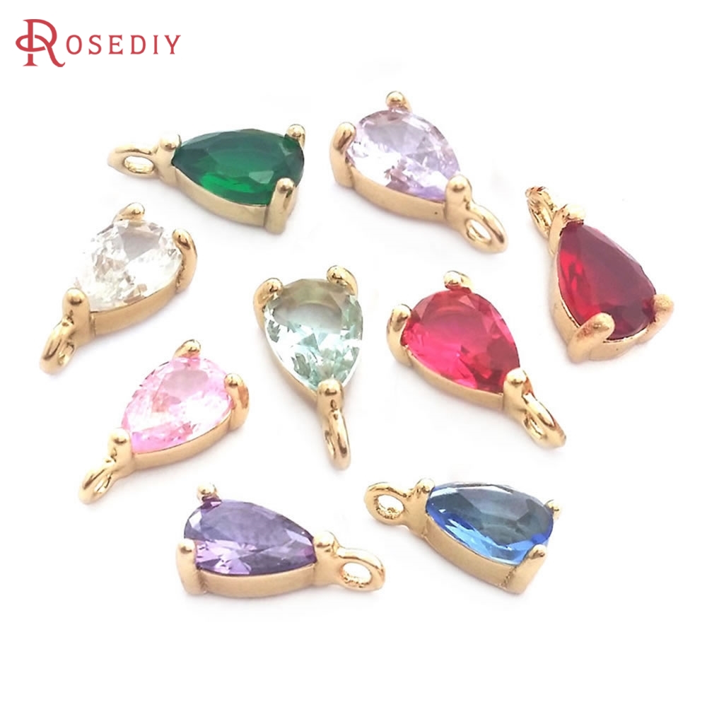 Jewelry Making Store - 10PCS 4x6MM 7.5x3.5MM 18K Gold Color
