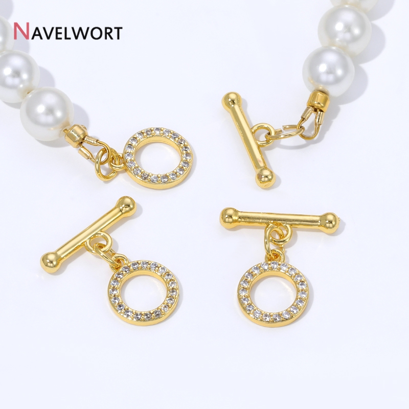 Jewelry Making Designs - 18K Gold Plated Brass Inlaid Zircon