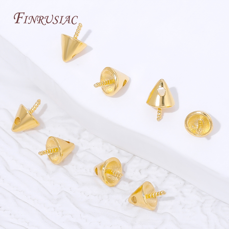 Jewelry Making Drill - 18K Gold Plated Cone Screw Pearl