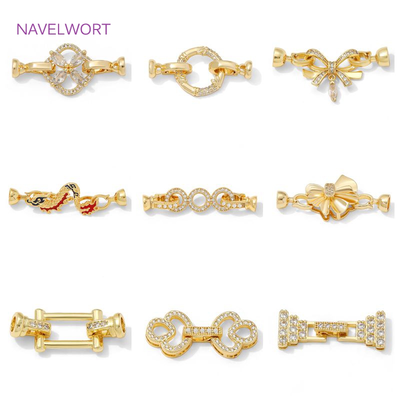 Jewelry Making Metal - 1/2Pcs 14K Gold Plated Pearl Clasps