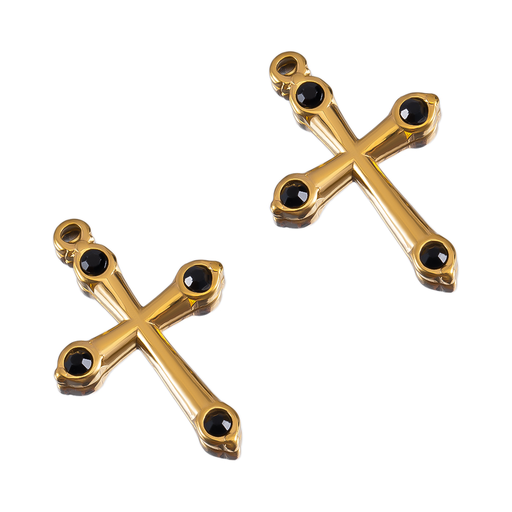 2pcs Stainless Steel Flower Cr - Jewelry Making Store 评论和价格