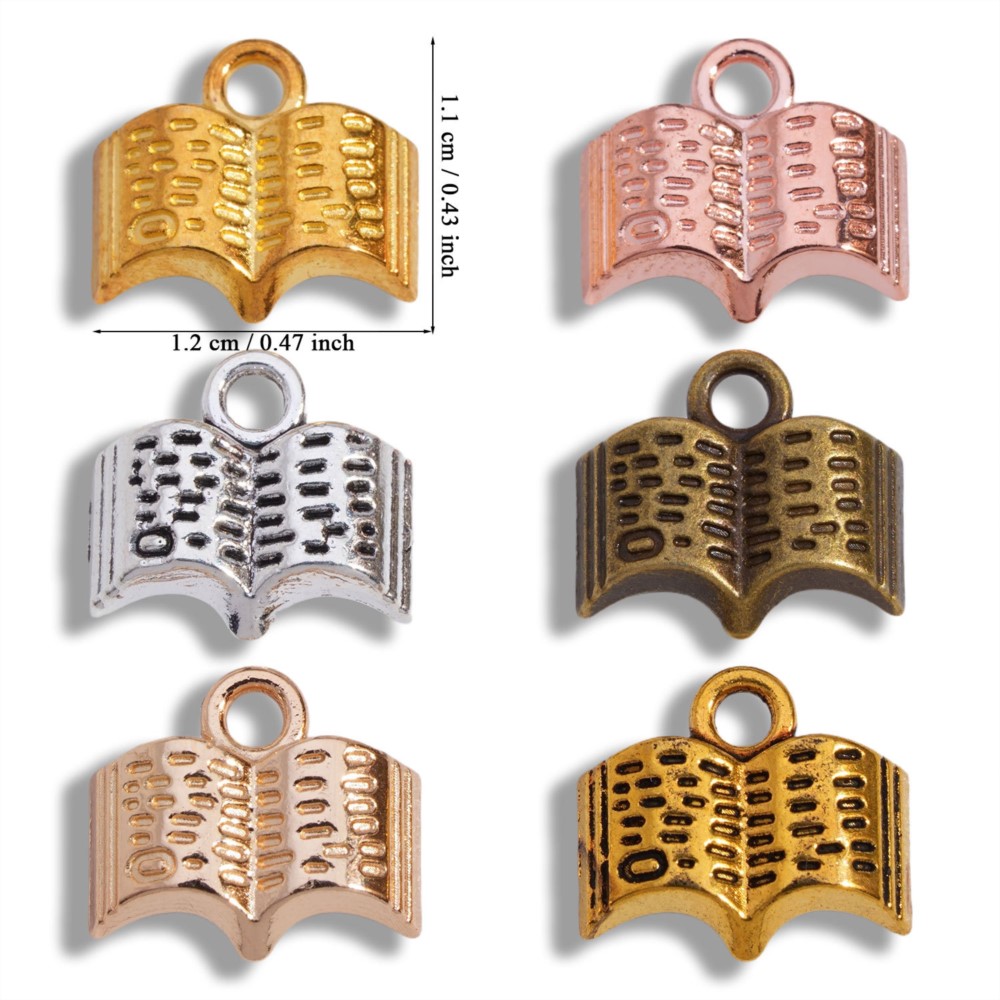 10/20/100pcs Charms Open Book  - Jewelry Making Books 评论和价格