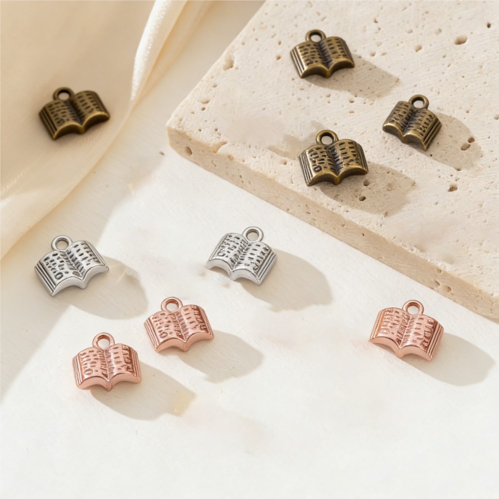 10/20/100pcs Charms Open Book  - Jewelry Making Books 评论和价格