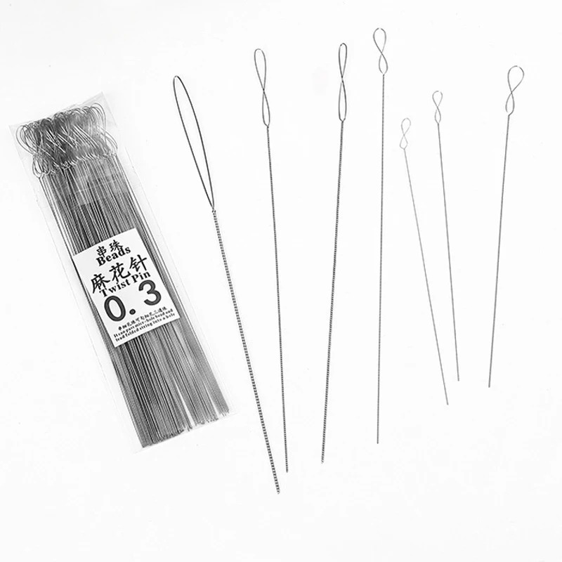 7pcs Soft Twisted Wire Needles - Knotting Cord Silk 评论和价格