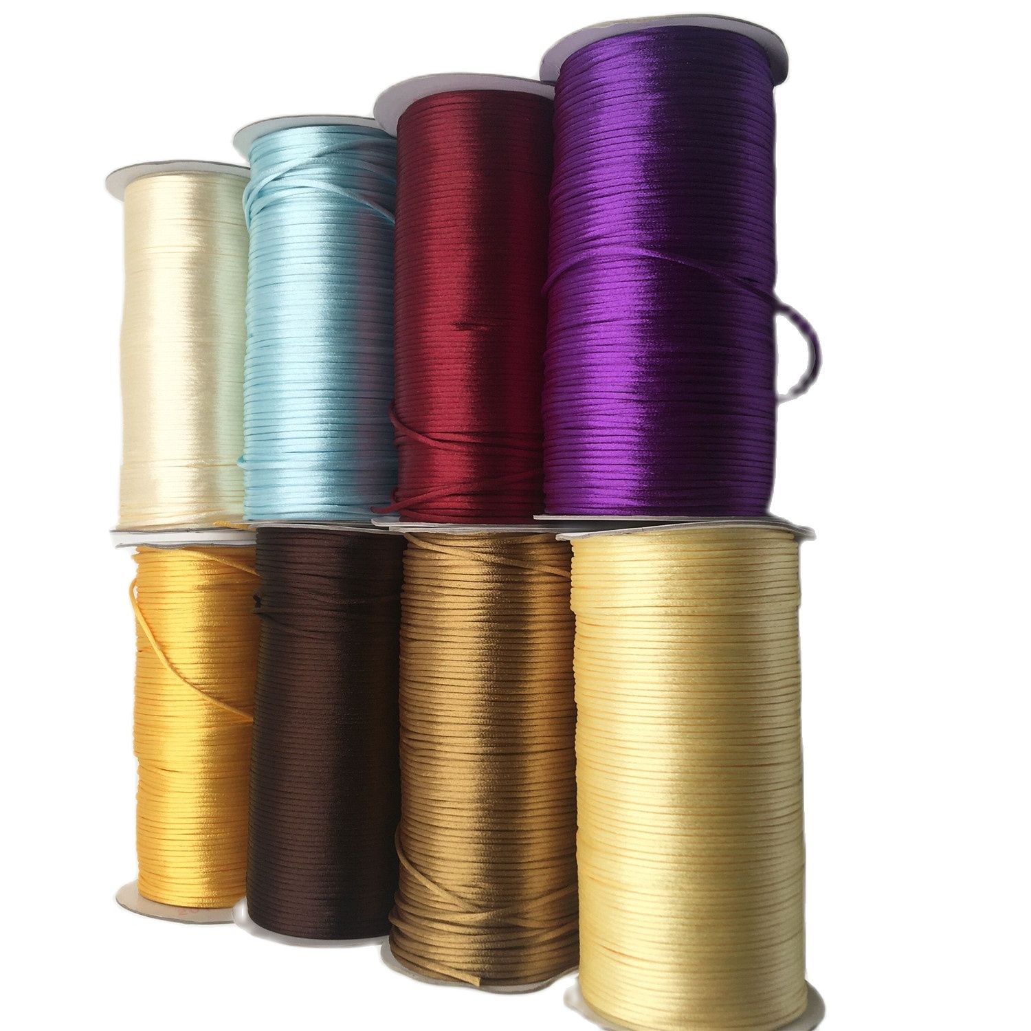 2mm Braided Macrame Silk Macra - Knotting Cord Silk 评论和价格