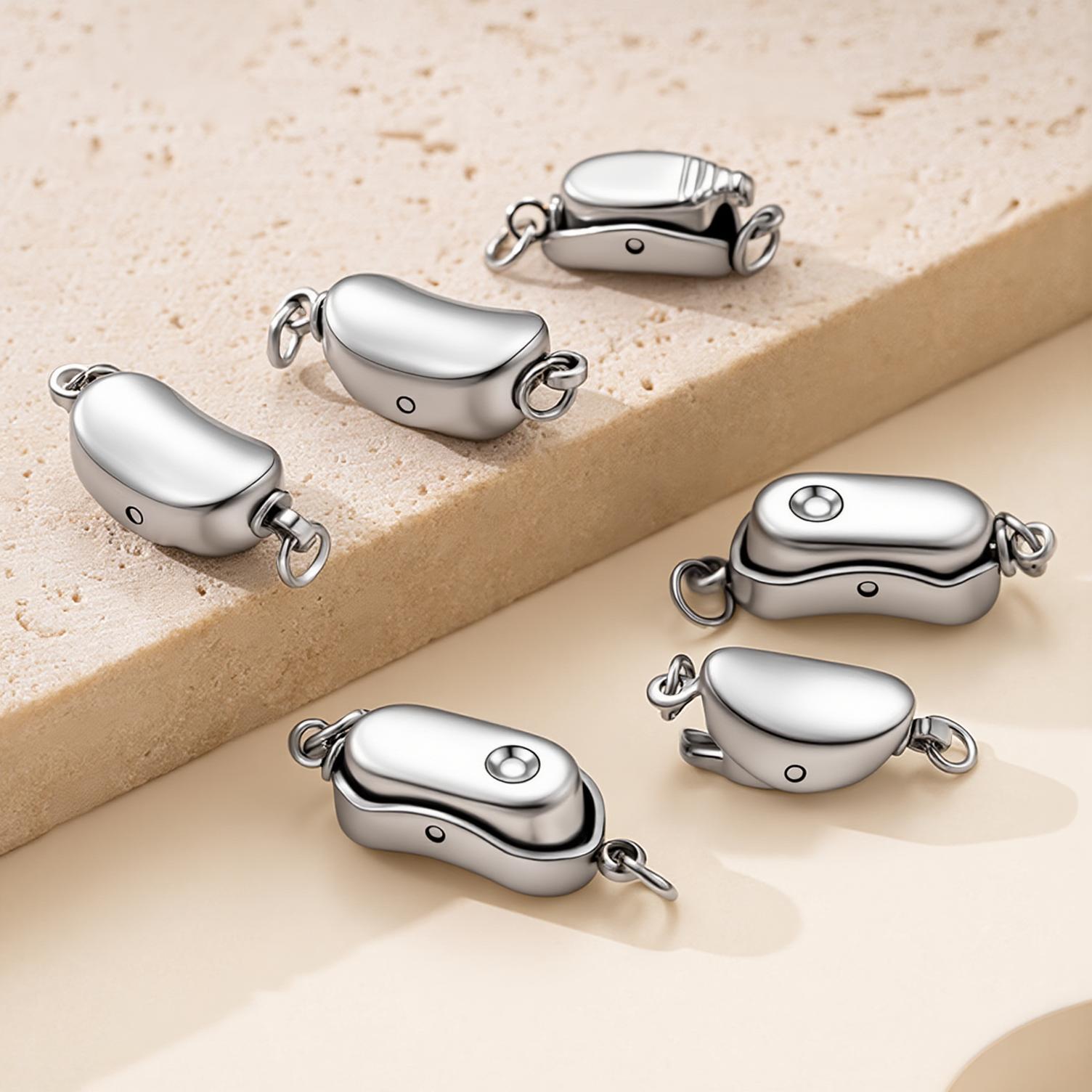 2pcs Stainless Steel Press Buc - Jewelry Making Metal 评论和价格