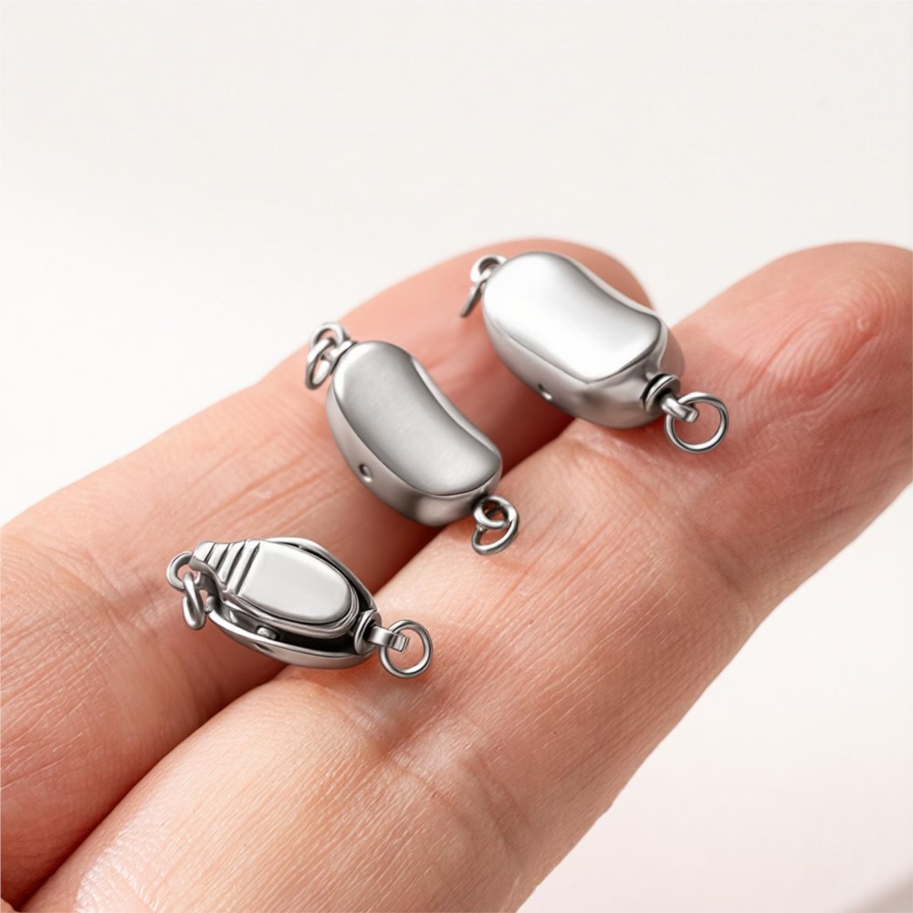 2pcs Stainless Steel Press Buc - Jewelry Making Metal 评论和价格