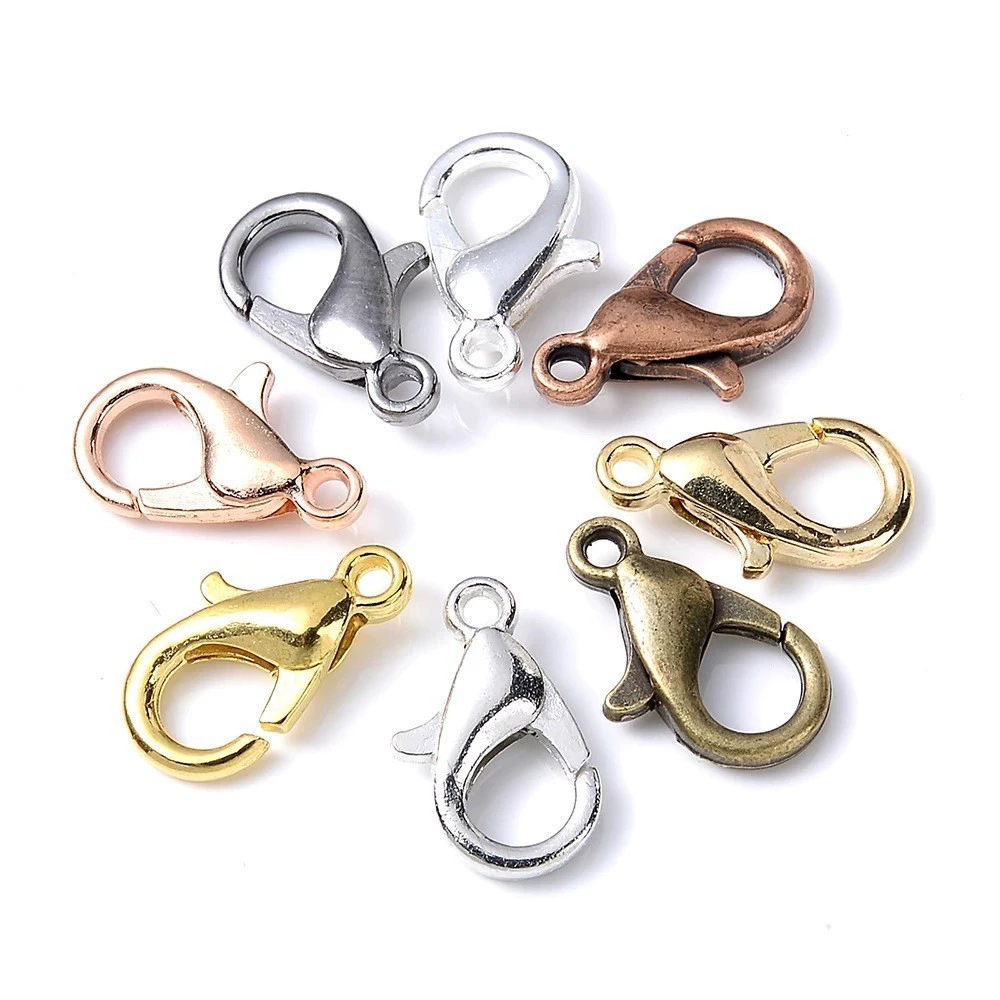 100pcs 9 12 14mm Zinc Alloy Lo - Jewelry Making Metal 评论和价格