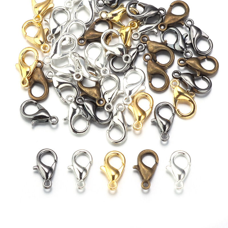 100pcs 9 12 14mm Zinc Alloy Lo - Jewelry Making Metal 评论和价格