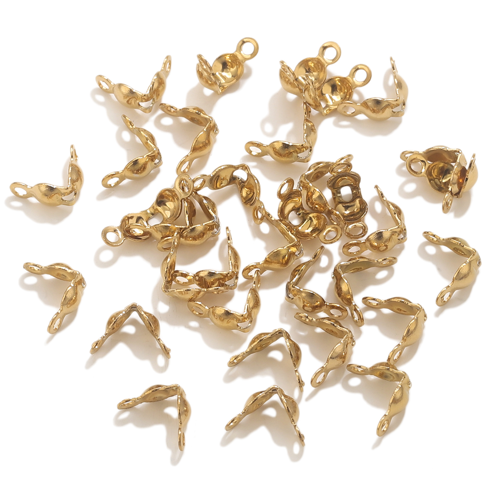 50pcs PVD Gold Plated Stainles - Jewelry Making Metal 评论和价格