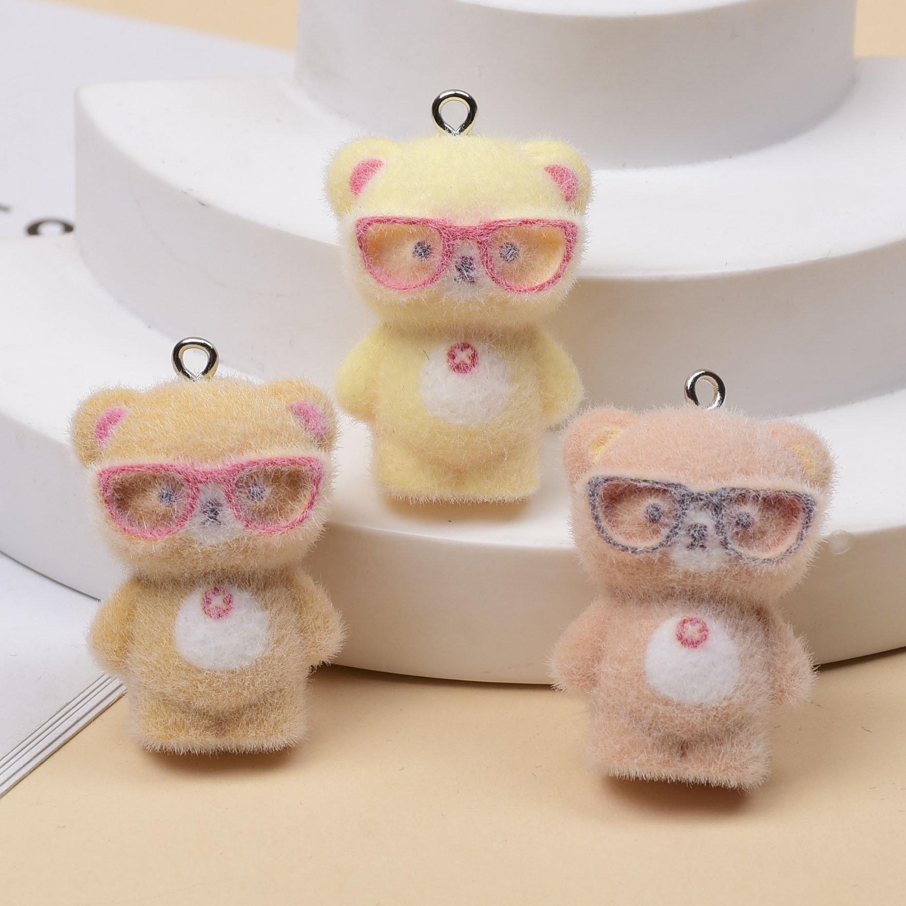 3pcs 3D Flocking Glasses Littl - Jewelry Making Glasses 评论和价格