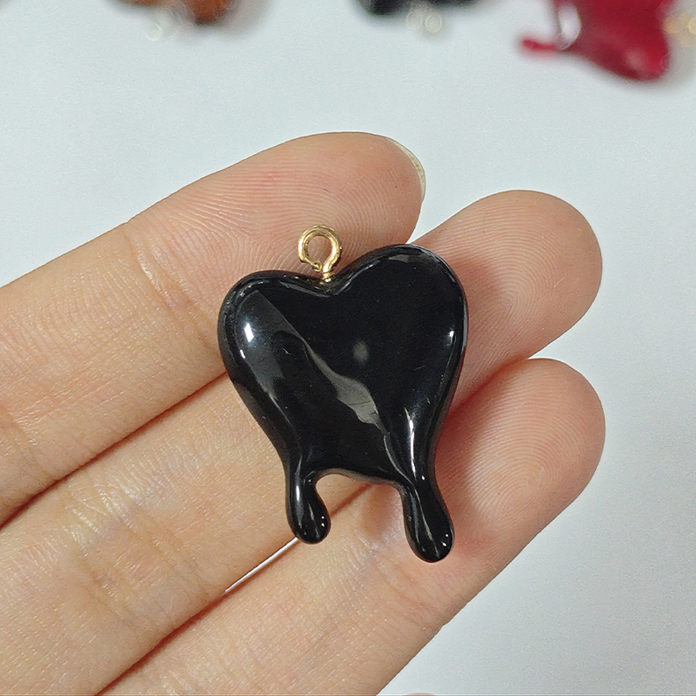 10pcs Drop Blood Heart-shaped  - Jewelry Making Store 评论和价格