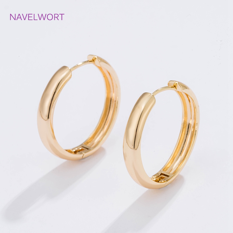 6 Sizes Gold Plated Circle Hoo - Jewelry Making Designs 评论和价格