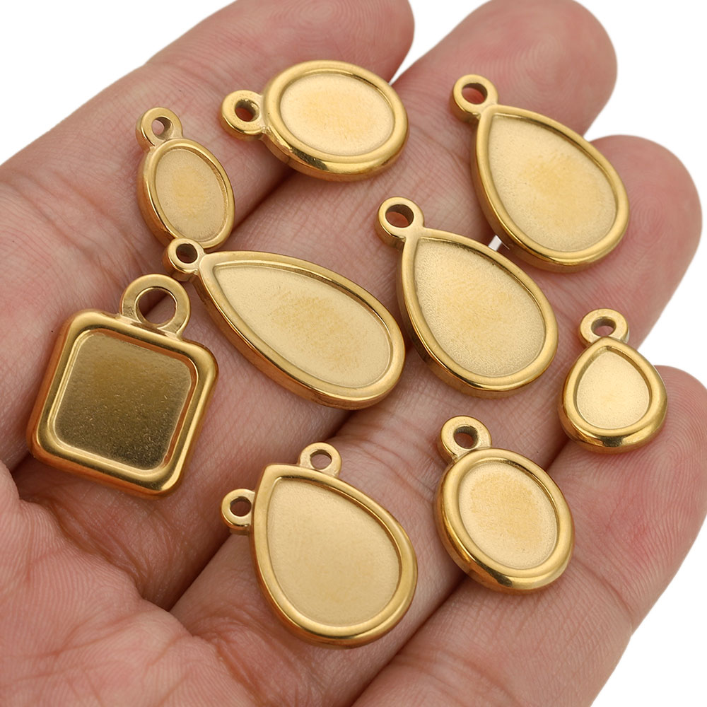 5pcs Stainless Steel Square Dr - Jewelry Making Store 评论和价格