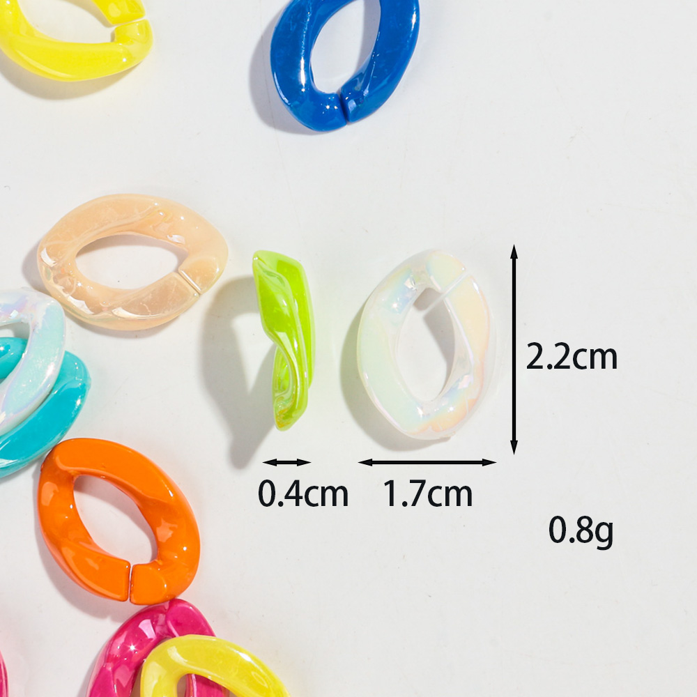 40pcs Iridescent Acrylic 17x22 - Jewelry Making Glasses 评论和价格