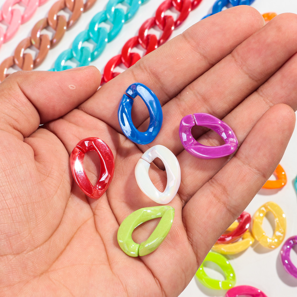 40pcs Iridescent Acrylic 17x22 - Jewelry Making Glasses 评论和价格