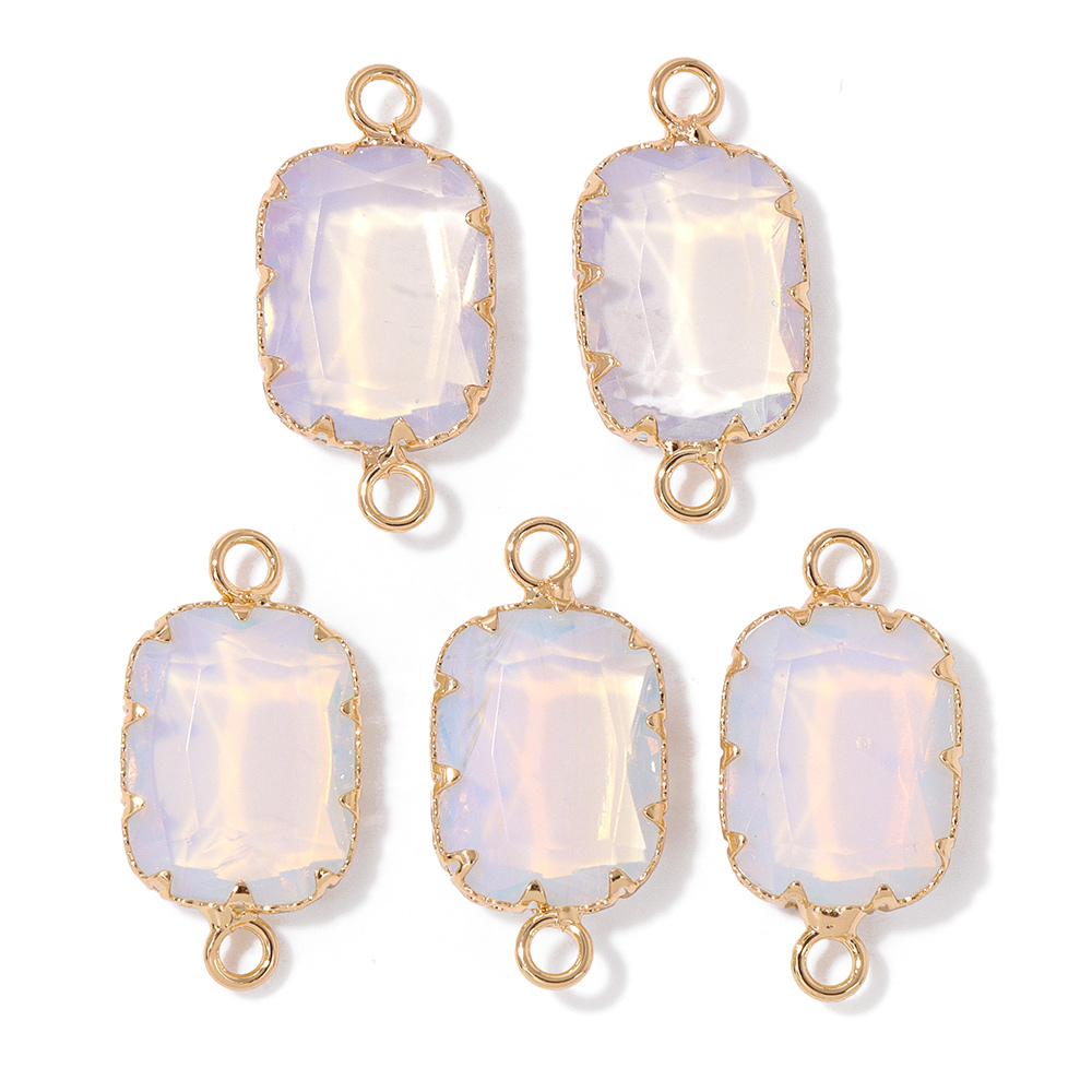 2pcs White Opal Pendants Charm - Jewelry Making Store 评论和价格