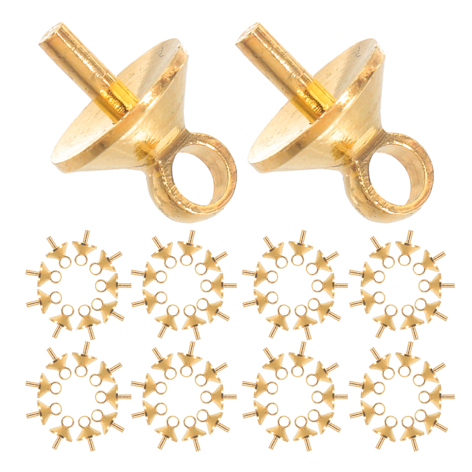100Pcs Copper Half-Drilled Eye - Jewelry Making Drill 评论和价格