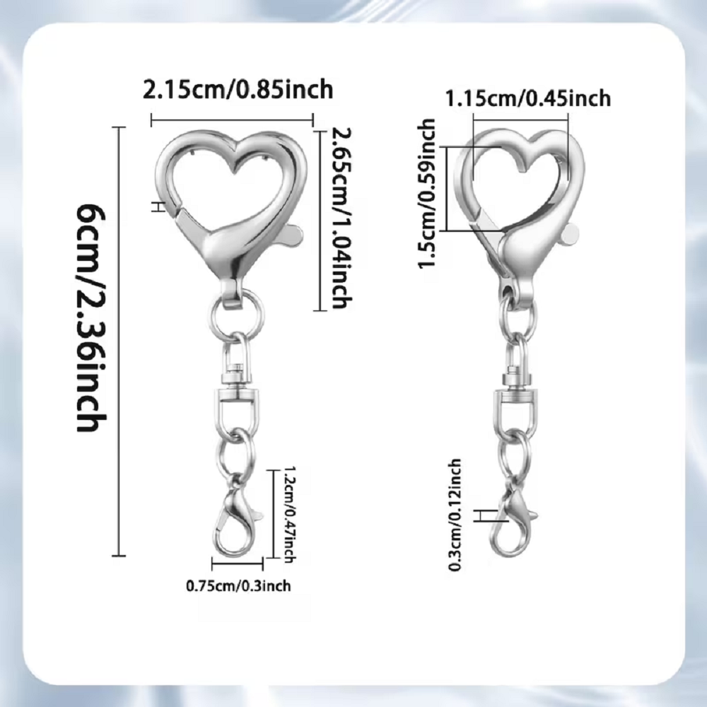 5/15/30Pcs Heart Shaped Swivel - Jewelry Making Designs 评论和价格
