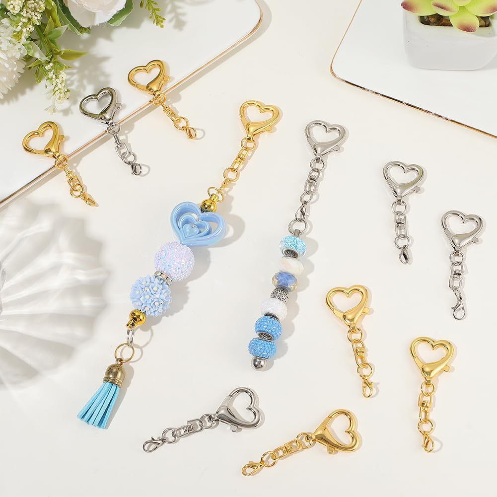5/15/30Pcs Heart Shaped Swivel - Jewelry Making Designs 评论和价格