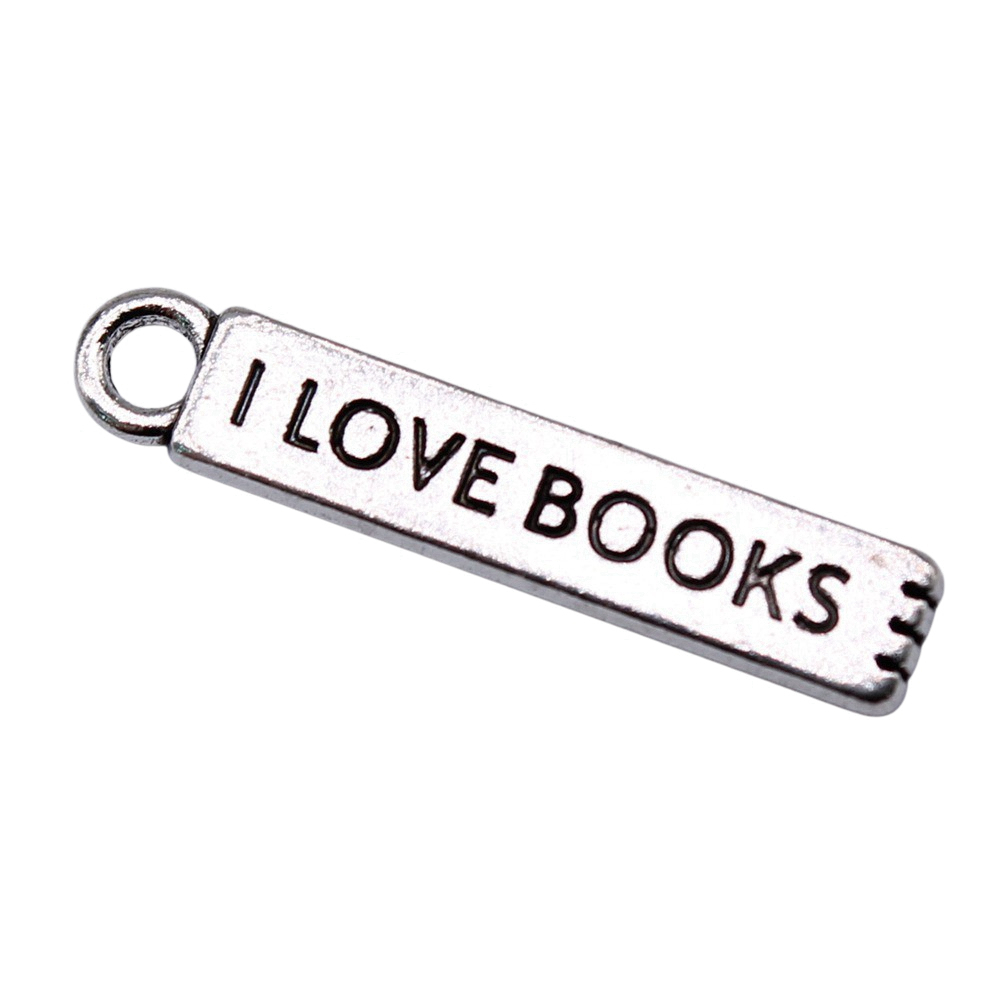 20pcs/lot I Love Books Charms  - Jewelry Making Books 评论和价格