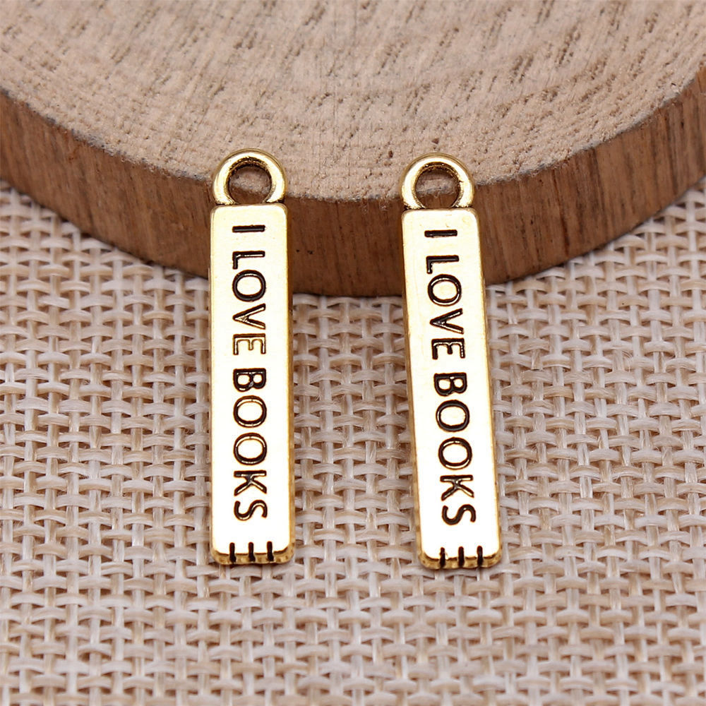 20pcs/lot I Love Books Charms  - Jewelry Making Books 评论和价格