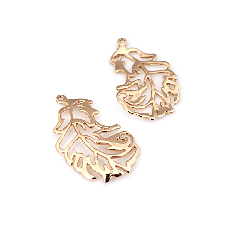 18K Gold Color Brass Feather S - Jewelry Making Store 评论和价格