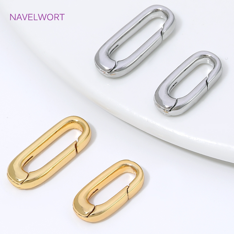 1/2/4Pcs 18K Gold Plated Oval  - Jewelry Making Designs 评论和价格