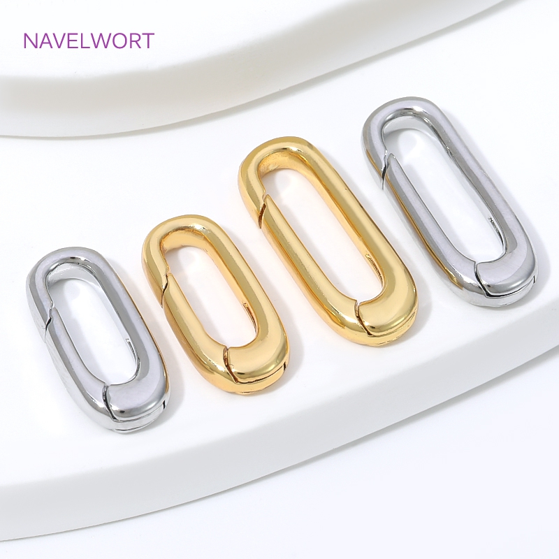 1/2/4Pcs 18K Gold Plated Oval  - Jewelry Making Designs 评论和价格