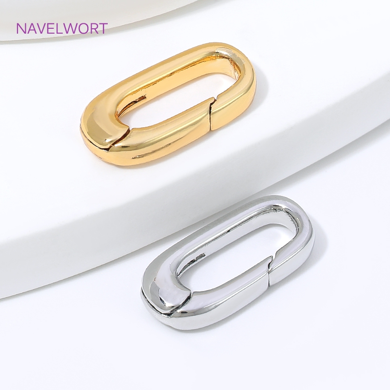 1/2/4Pcs 18K Gold Plated Oval  - Jewelry Making Designs 评论和价格