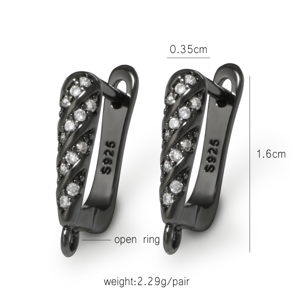 YANASI 1 Pair Gun Black  Brass - Jewelry Making Designs 评论和价格