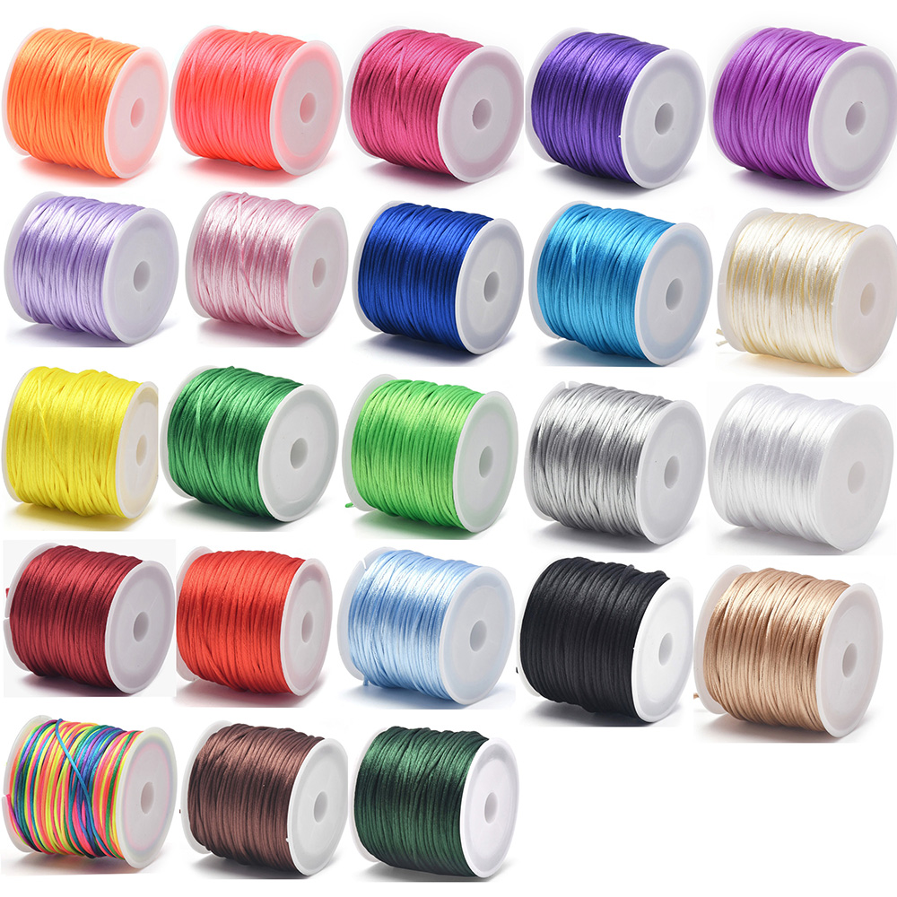 1.5mm Crafts Satin Rattail Cor - Knotting Cord Silk 评论和价格