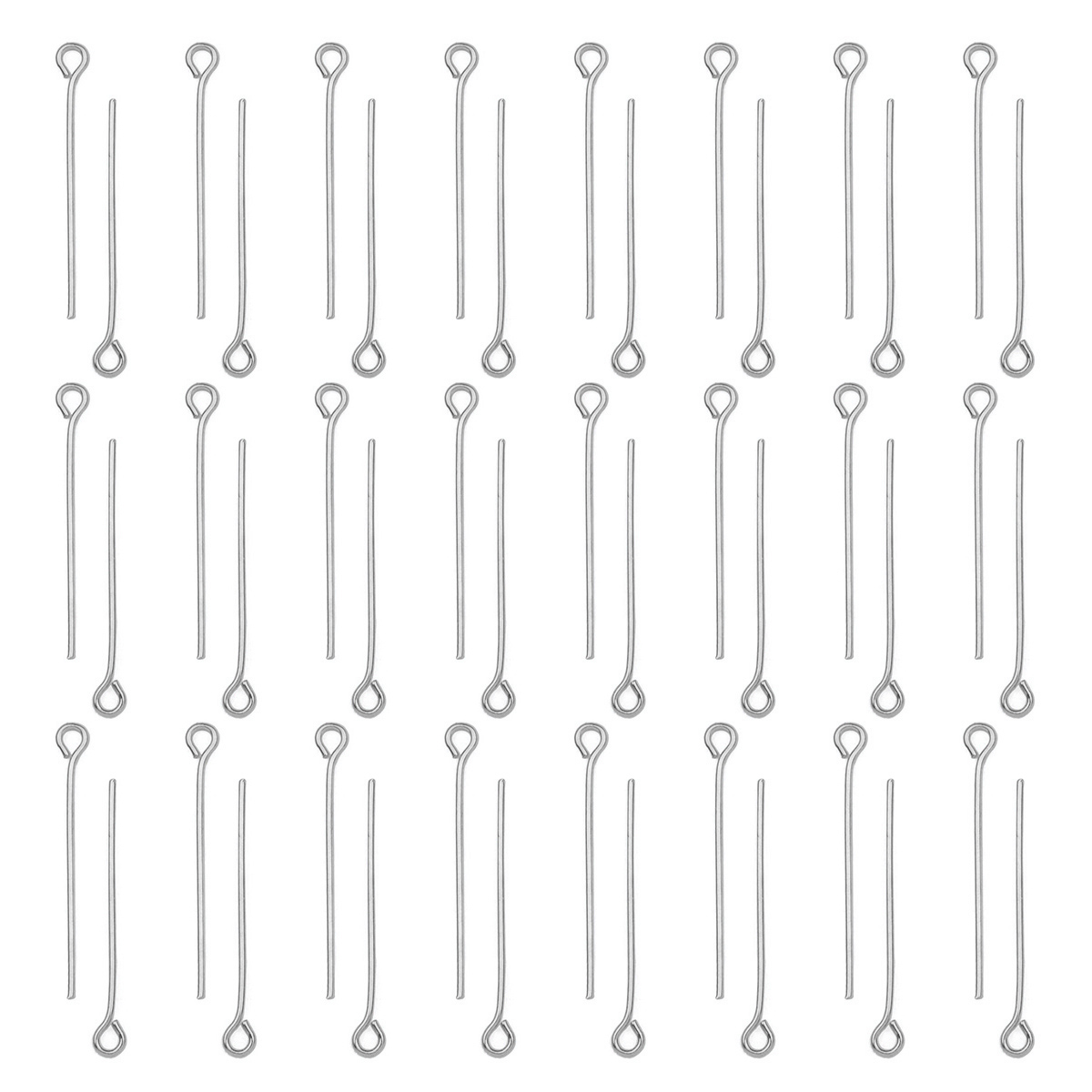 100Pcs/Lot Stainless Steel Eye - Jewelry Making Drill 评论和价格