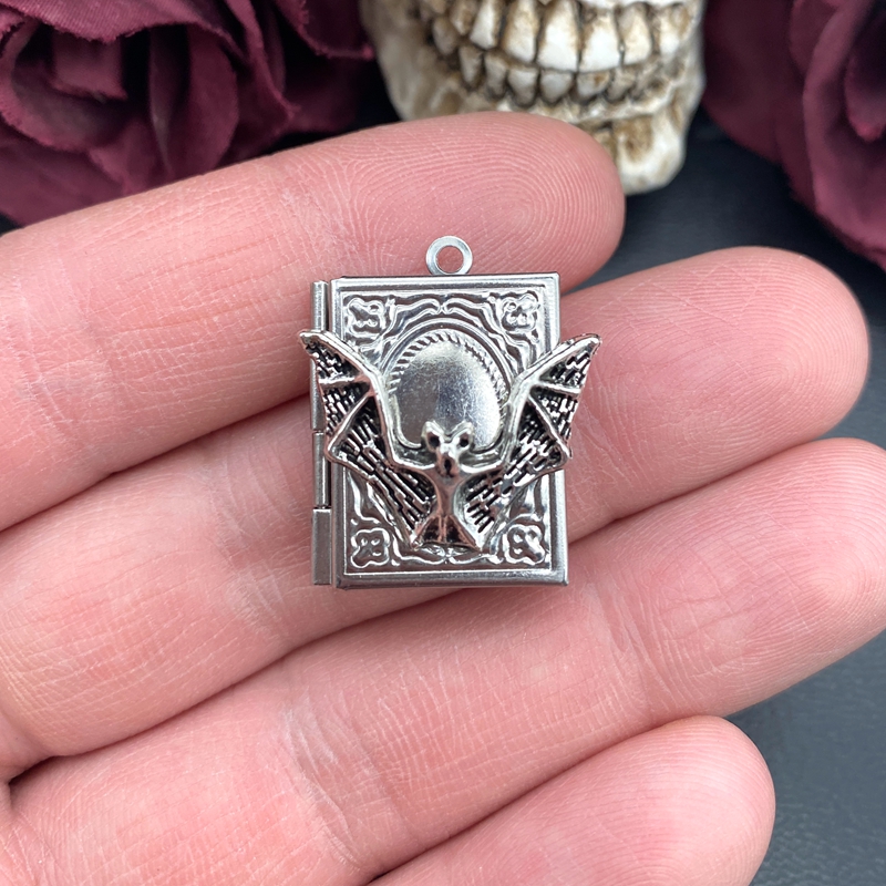 2pcs 27*22mm Bat Book Locket C - Jewelry Making Books 评论和价格