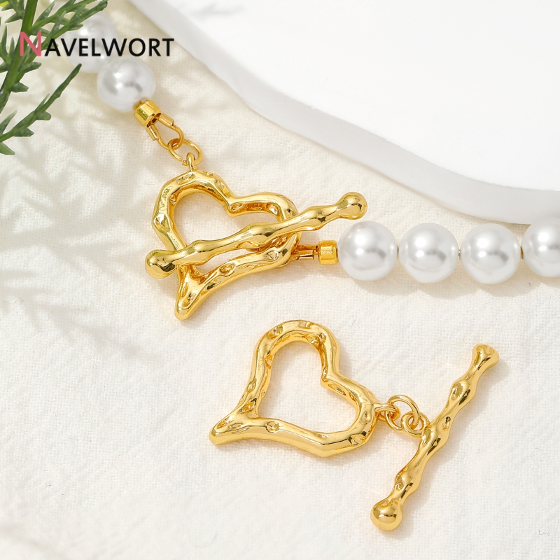 18K Gold Plated Heart Shape OT - Jewelry Making Metal 评论和价格