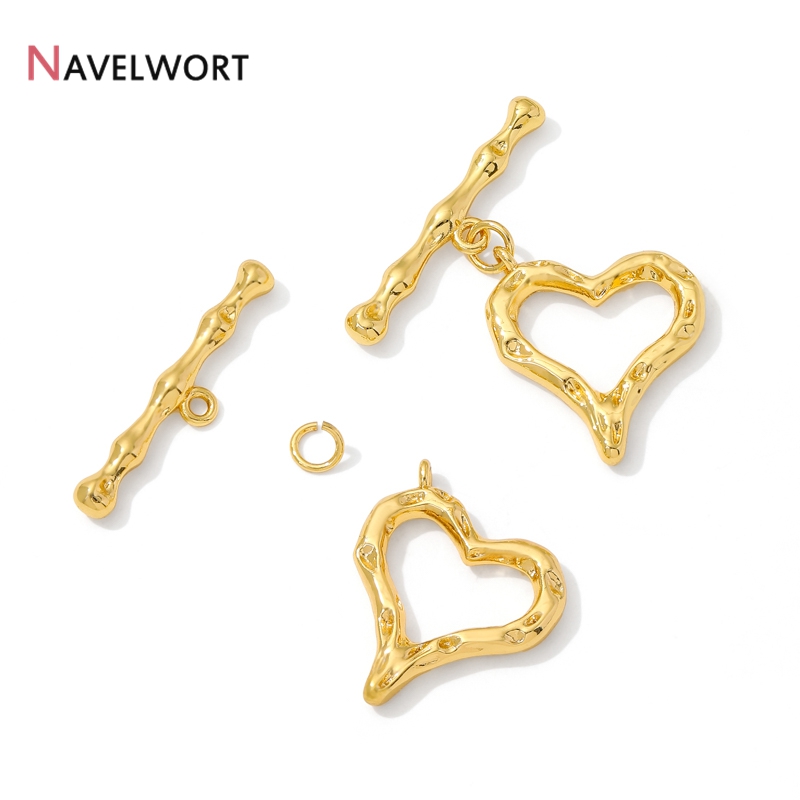 18K Gold Plated Heart Shape OT - Jewelry Making Metal 评论和价格