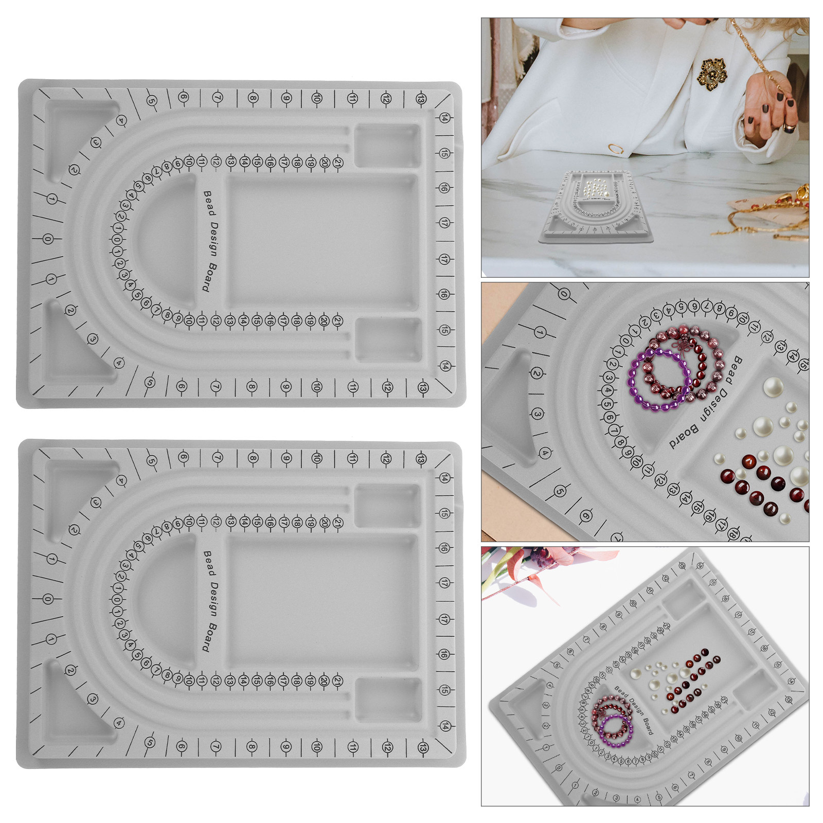 2Pcs Bead Design Board Jewelry - Jewelry Making Designs 评论和价格