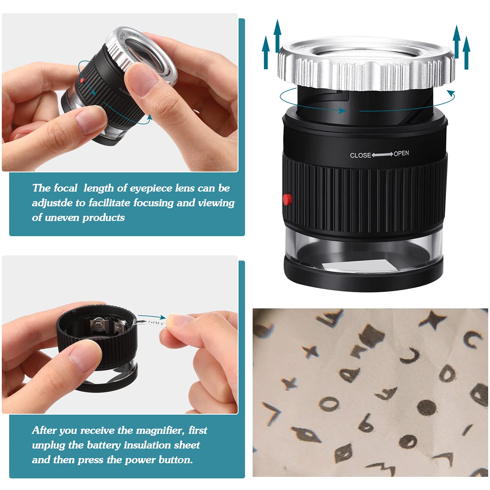 30X Pocket Magnifier with Scal - Jewelry Making Glasses 评论和价格