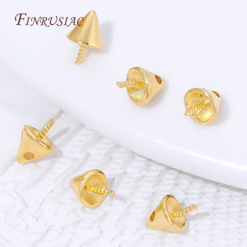 18K Gold Plated Cone Screw Pea - Jewelry Making Drill 评论和价格