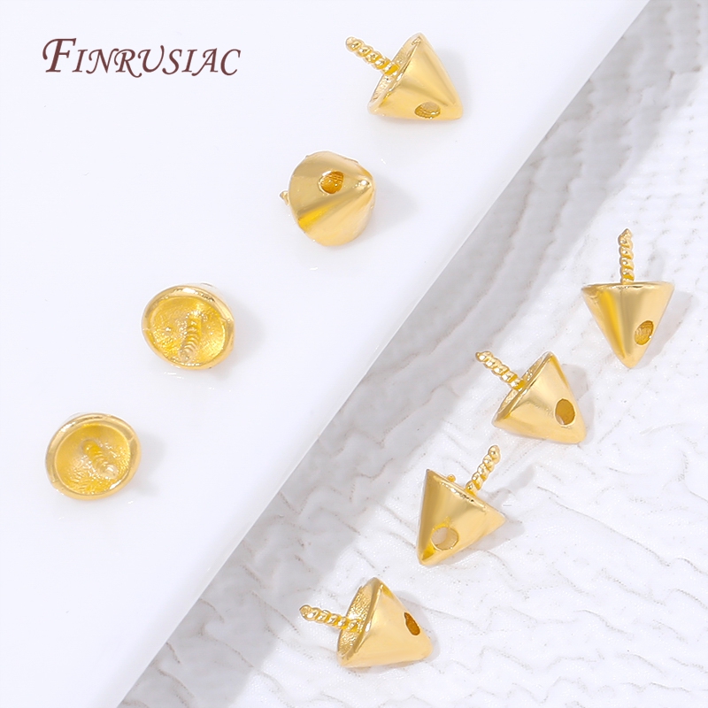 18K Gold Plated Cone Screw Pea - Jewelry Making Drill 评论和价格