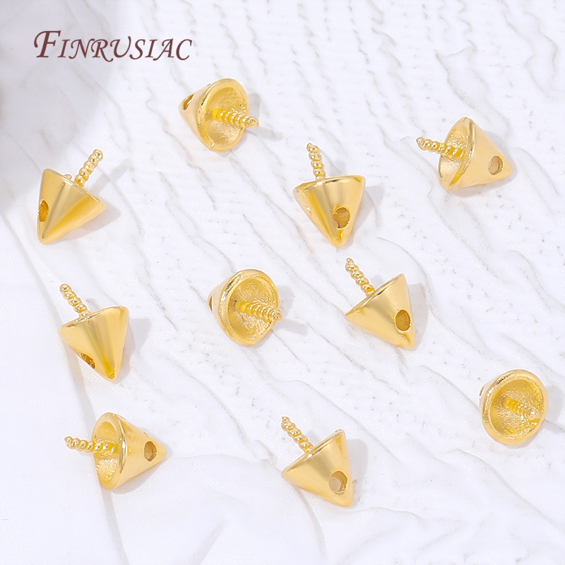 18K Gold Plated Cone Screw Pea - Jewelry Making Drill 评论和价格