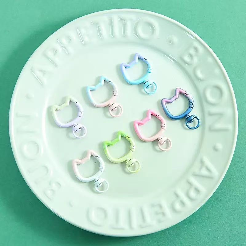 5-10PCS Gradient Cute Cat Clas - Jewelry Making Metal 评论和价格