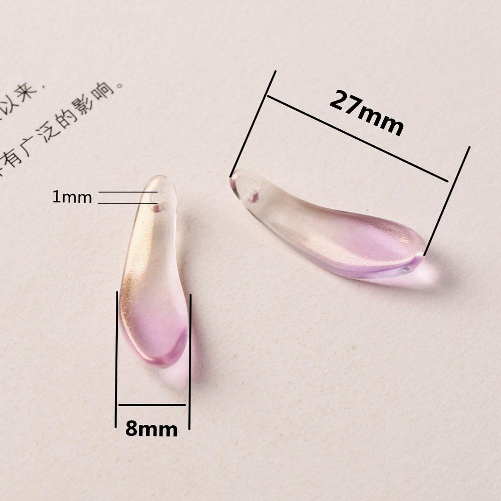 Long Petal Shape 10pcs 27x8mm  - Jewelry Making Drill 评论和价格